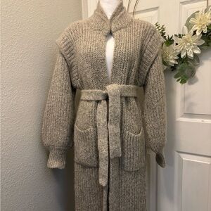 Vintage I.B. Diffusion Cozy Wool Belted Duster
